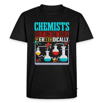 Chemists Do It On The Table Periodically - Men's Premium Organic T-Shirt - black - Front - Nico (187cm)