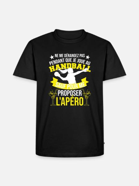 Handball Apéro - T-shirt Premium bio Homme - noir