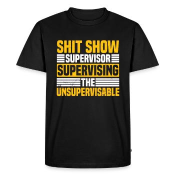 Cadeau de gestion de superviseur de superviseur ironique - T-shirt Premium bio Homme - noir - Devant - Nico (187cm)