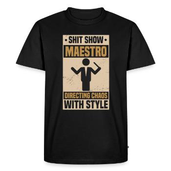 Shit Show Maestro - T-shirt Premium bio Homme - noir - Devant - Nico (187cm)