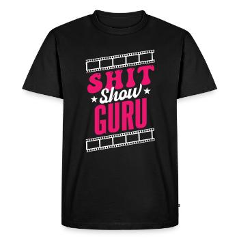Shit Show Guru Femmes Superviseur Gestion du Chaos - T-shirt Premium bio Homme - noir - Devant - Nico (187cm)