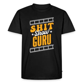 Shit Show Guru - T-shirt Premium bio Homme - noir - Devant - Nico (187cm)