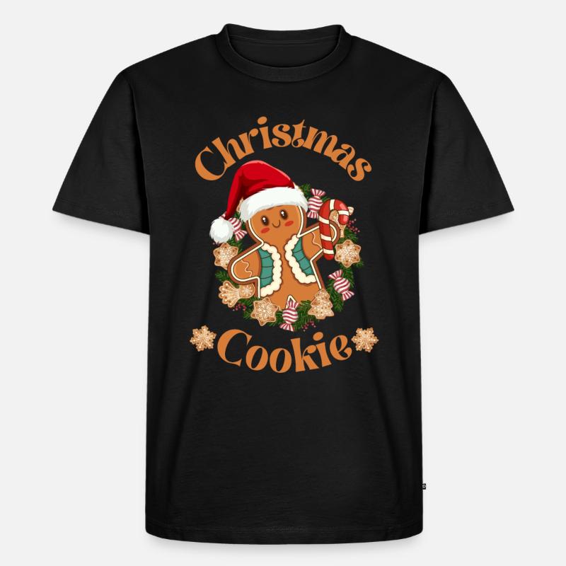 Weihnachtsplätzchen - Männer Premium Bio T-Shirt - Schwarz