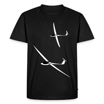 gliding glider pilot - Men's Premium Organic T-Shirt - black - Front - Nico (187cm)