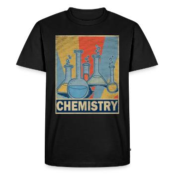 Professeur de chimie rétro vintage cadeau science - T-shirt Premium bio Homme - noir - Devant - Nico (187cm)