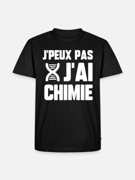 J’peux pas j’ai chimie - T-shirt Premium bio Homme - noir