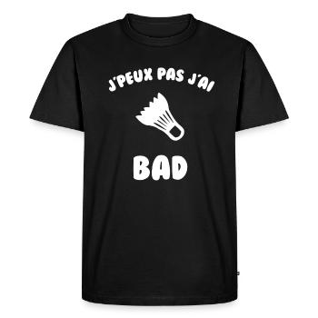 J’peux pas j’ai bad - T-shirt Premium bio Homme - noir - Devant - Nico (187cm)