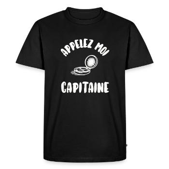 Appelez moi capitaine - T-shirt Premium bio Homme - noir - Devant - Nico (187cm)