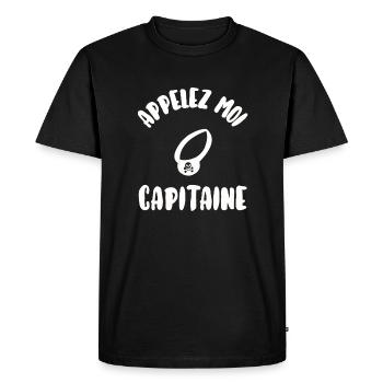 Appelez moi capitaine - T-shirt Premium bio Homme - noir - Devant - Nico (187cm)