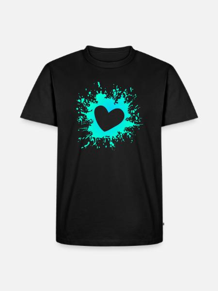 Heart Brushes - Men's Premium Organic T-Shirt - black