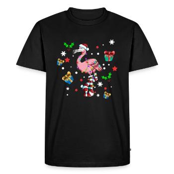 Christmas Pajama Christmas Decoration Flamingo Kids - Men's Premium Organic T-Shirt - black - Front - Nico (187cm)