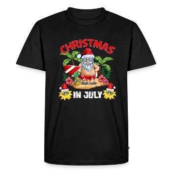 X Mass Troben Island Tenue de vacances du Père Noël - T-shirt Premium bio Homme - noir - Devant - Nico (187cm)