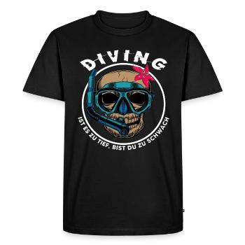 apnoe dive oxygen apnea divers snorkel - Men's Premium Organic T-Shirt - black - Front - Nico (187cm)