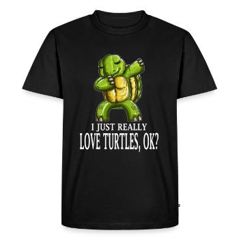 Dabbing Turtle Propriétaire Holder Fan Dab Outfit - T-shirt Premium bio Homme - noir - Devant - Nico (187cm)