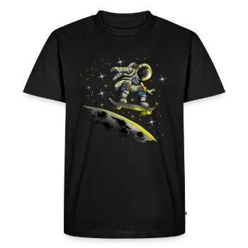 Un astronaute de conception spatiale patine sur la Lune - T-shirt Premium bio Homme - noir - Devant - Nico (187cm)