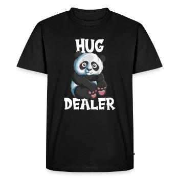 Panda Bear Hugs You Hug Dealer Hug Panda - Men's Premium Organic T-Shirt - black - Front - Nico (187cm)