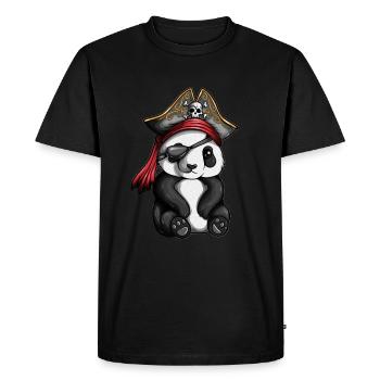 Pirates Captain Panda Bear Kids Pirate Outfit - T-shirt Premium bio Homme - noir - Devant - Nico (187cm)