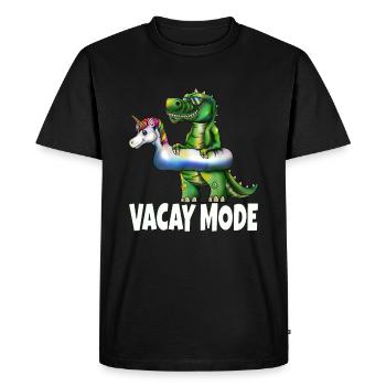 Vacay Fashion Holiday Ready Donosaur T-Rex Licorne - T-shirt Premium bio Homme - noir - Devant - Nico (187cm)
