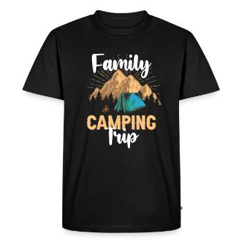 Camping Family Campsite Tent Sleeping Bag Nature - Men's Premium Organic T-Shirt - black - Front - Nico (187cm)