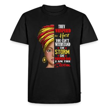 Be The Storm Strong Woman Girl Girl Power - Men's Premium Organic T-Shirt - black - Front - Nico (187cm)