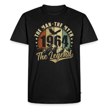 1964 Vintage né homme mythe légende - T-shirt Premium bio Homme - noir - Devant - Nico (187cm)