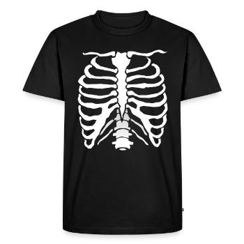 Human Bone Rib Cage - Men's Premium Organic T-Shirt - black - Front - Nico (187cm)