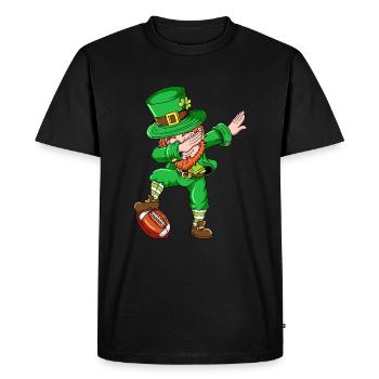 Sports Dab St Patricks Goblin Football Dabbing - Men's Premium Organic T-Shirt - black - Front - Nico (187cm)