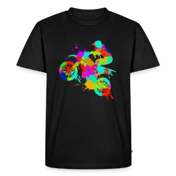 Offroad Cross Motorcycle Riding Motorcross Dirt Bike - Men's Premium Organic T-Shirt - black - Front - Nico (187cm)