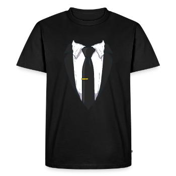 Costume Costume Enfant Costume Fun Cadeau Partenaire Tenue - T-shirt Premium bio Homme - noir - Devant - Nico (187cm)