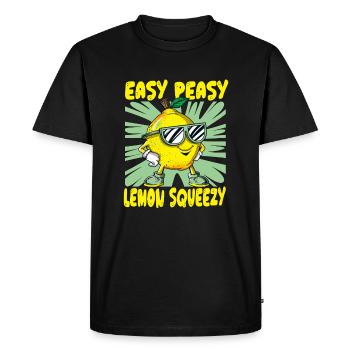 Easy Peasy Lemon Squeezy Sunglasses Lemon - Men's Premium Organic T-Shirt - black - Front - Nico (187cm)