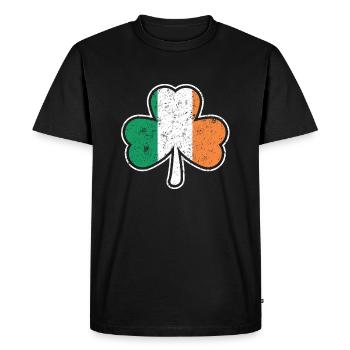 Trèfle irlandais - T-shirt Premium bio Homme - noir - Devant - Nico (187cm)