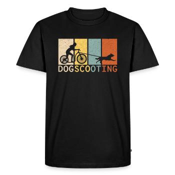 dogscooting - Männer Premium Bio T-Shirt - Schwarz - Vorne - Nico (187cm)