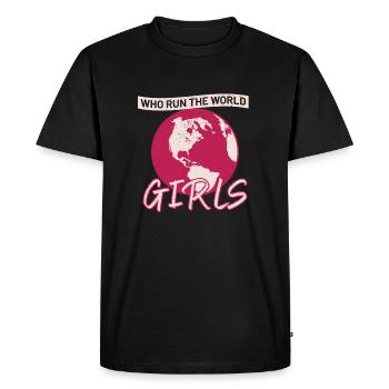 qui dirige le monde - T-shirt Premium bio Homme - noir - Devant - Nico (187cm)