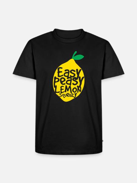 easy peasy lemon squeezy - Men's Premium Organic T-Shirt - black