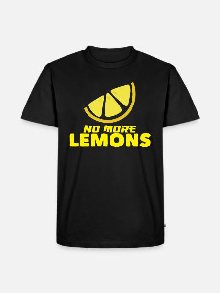 plus de citrons - T-shirt Premium bio Homme - noir