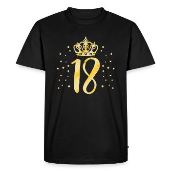 18ème anniversaire - T-shirt Premium bio Homme - noir - Devant - Nico (187cm)