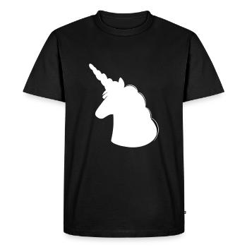 Licorne licorne - T-shirt Premium bio Homme - noir - Devant - Nico (187cm)