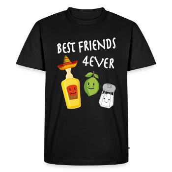 Tequila Lemon Salt Best Friends Drinking Team - Men's Premium Organic T-Shirt - black - Front - Nico (187cm)