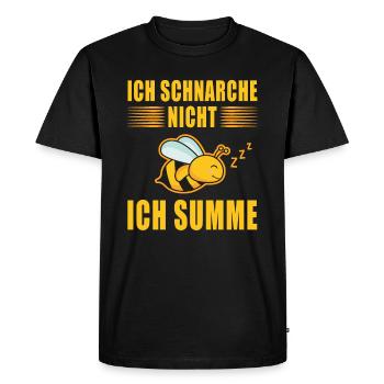 Bee bees sleep i don't snore i sum - Men's Premium Organic T-Shirt - black - Front - Nico (187cm)