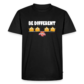 Soyez différent Oiseaux Oiseaux Aviculture Paix - T-shirt Premium bio Homme - noir - Devant - Nico (187cm)