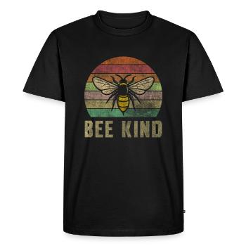 Abeille enfant apiculteur abeilles abeille ami amant abeille - T-shirt Premium bio Homme - noir - Devant - Nico (187cm)