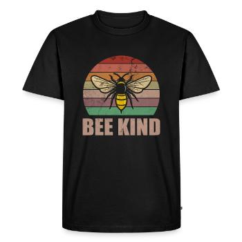 Abeille enfant apiculteur abeilles abeille ami amant abeille - T-shirt Premium bio Homme - noir - Devant - Nico (187cm)