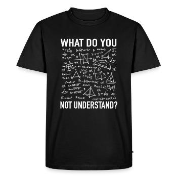 Math teaching math teacher physicist student professor - Men's Premium Organic T-Shirt - black - Front - Nico (187cm)