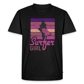 Surfer Girl Surf Club Surf Waves - T-shirt Premium bio Homme - noir - Devant - Nico (187cm)