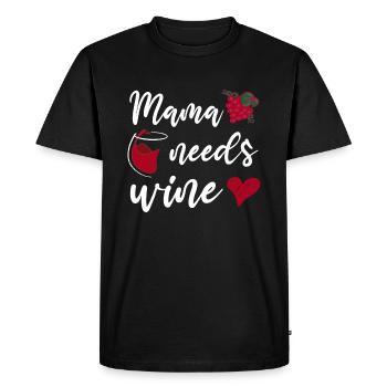 Maman a besoin de Wine Mother Mothers Day Wine amateurs - T-shirt Premium bio Homme - noir - Devant - Nico (187cm)