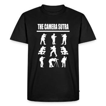 Camera Sutra Photographer Postion Funny Photography - Men's Premium Organic T-Shirt - black - Front - Nico (187cm)
