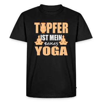 Poterie ma nouvelle passion de potier de yoga - T-shirt Premium bio Homme - noir - Devant - Nico (187cm)