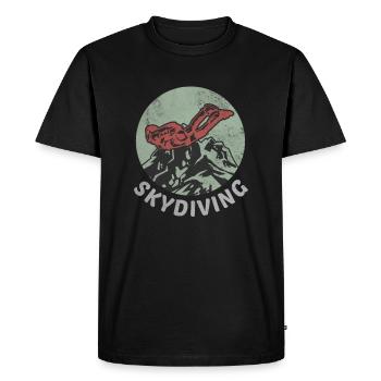 Skydiving Skydiver parachutiste Sports aériens - T-shirt Premium bio Homme - noir - Devant - Nico (187cm)