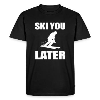 Ski You Later skier ski instructor winter sports enthusiast - Men's Premium Organic T-Shirt - black - Front - Nico (187cm)