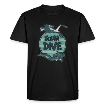 Scuba Dive Diver Diving Divers Diving Friends - Men's Premium Organic T-Shirt - black - Front - Nico (187cm)